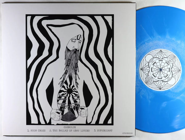 Hellbender - Cosmolux - Mint- LP record 2011 Otherness USA Blue/White Swirl Vinyl & Insert - Psychedelic Rock / Stoner Rock / Acid / Space / Doom Metal