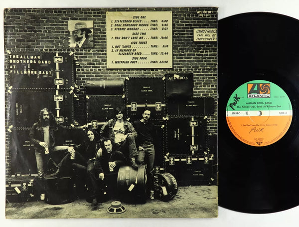 The Allman Brothers Band - The Allman Brothers Band At Fillmore East (1971) - VG+ 2 LP Record 1972 Atlantic Germany Vinyl - Rock & Roll / Blues Rock / Southern Rock