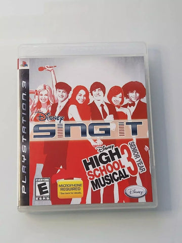 VG+ Used Sony PlayStation 3 Game - Disney Sing It - High School Musical 3 - Senior Year - 2009