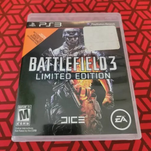 VG+ Used Sony PlayStation 3 Game - Battlefield 3 - Limited Edition - 2011