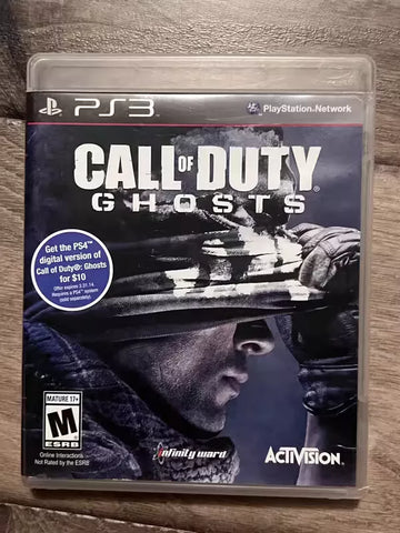 VG+ Used Sony PlayStation 3 Game - Call of Duty - Ghosts 2013