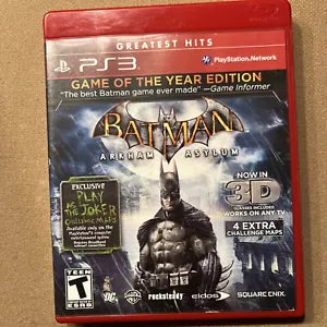 VG+ Used Sony PlayStation 3 Game - Batman - Arkham Asylum - 2010