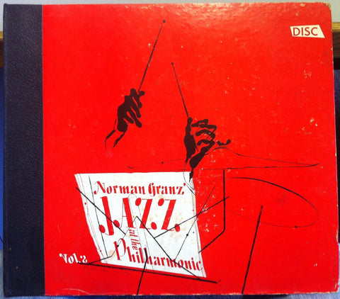 2x 78 NORMAN GRANZ jazz at the philharmonic vol 2 VG David Stone Martin DSM RARE