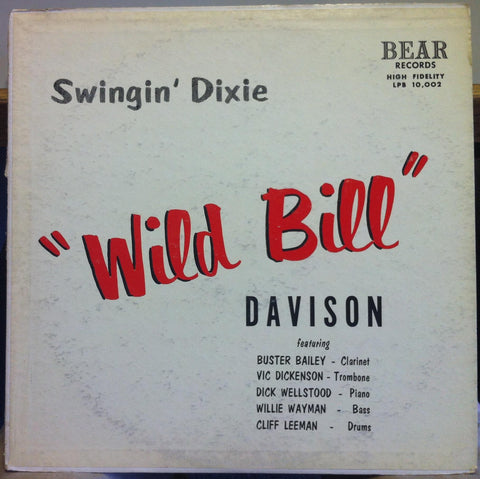 Wild Bill Davison - Swingin' Dixie LP VG+ LPb 10,002 Mono Bear 1962 Jazz Vinyl