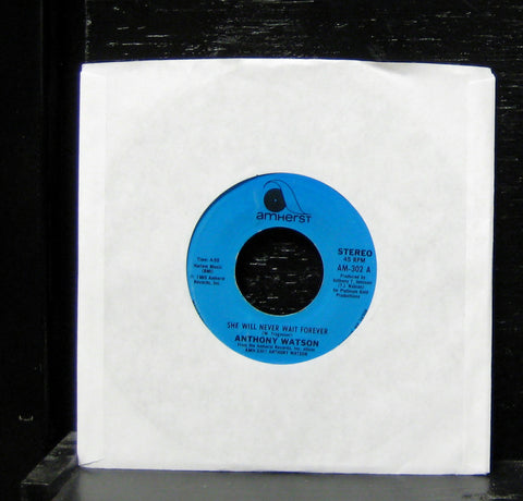45 Anthony Watson - She Will Never Wait Forever Mint- 7" 1985 Modern Soul AM-302