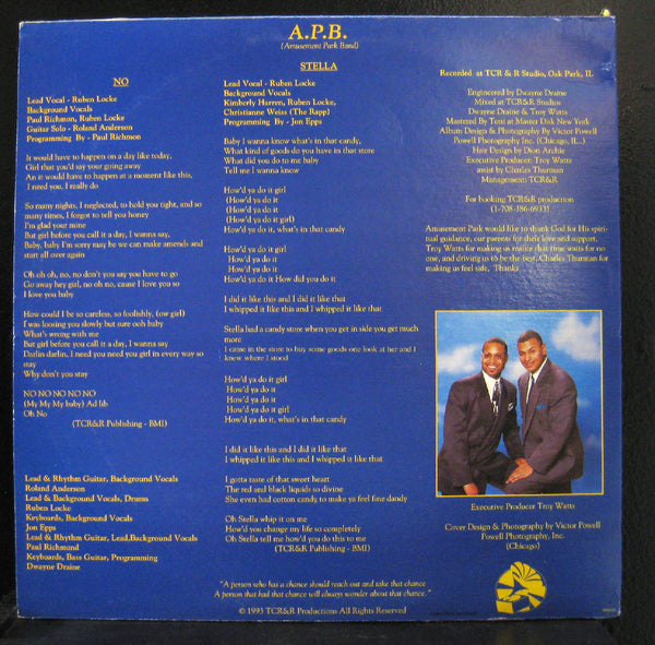 A.P.B. (Amuzement Park) - No / Stella 12" Mint- DD6147 Linz Soul Vinyl Record