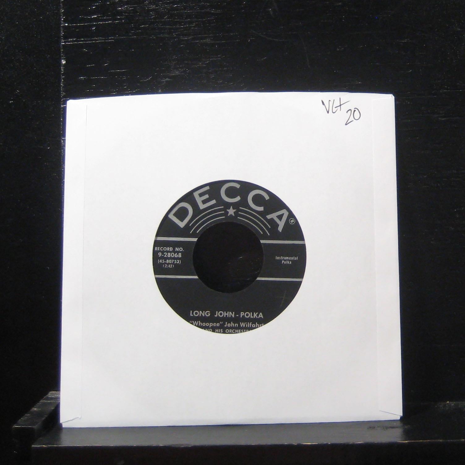 "whoopee" John Wilfahrt - Long John Polka 7" 9-28068 VG+ Vinyl 45 Decca