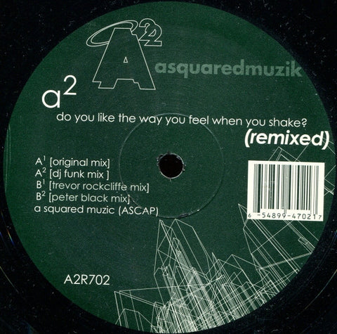 A² – Do You Like The Way You Feel When You Shake? (Remixed) - New 12" Single Record 2002 A Squared USA Vinyl - Linz Techno / Acid House