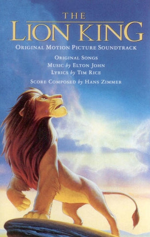 Elton John, Tim Rice, Hans Zimmer ‎– The Lion King (Original Motion Picture Soundtrack) - VG+ Cassette Tape 1994 USA Walt Disney Records - Soundtrack