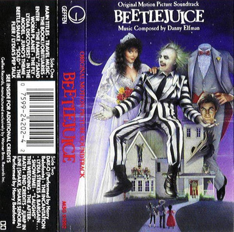 Danny Elfman ‎– Beetlejuice (Original Motion Picture Soundtrack) - Used Cassette 1988 Geffen Records - Soundtrack
