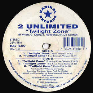2 Unlimited – Twilight Zone 12" Dance 1992 - Techno - silveradocustomhomesinc Linz