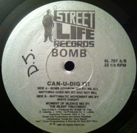 BOMB – Can-U-Dig It! - VG+ 12" Single Record 1990 Street Life Vinyl - Linz House / Hip House