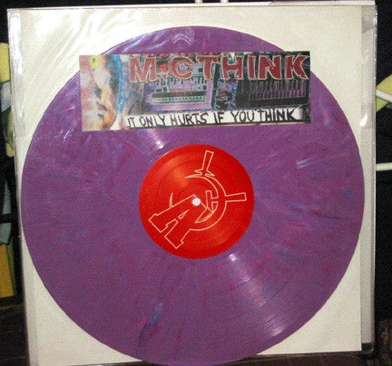 M.C Think – It Only Hurts If You Think - VG 12" EP Record 1997 Vinyl Communication Pink Vinyl - Hip Hop / Experimental / Bass Music / Gabber