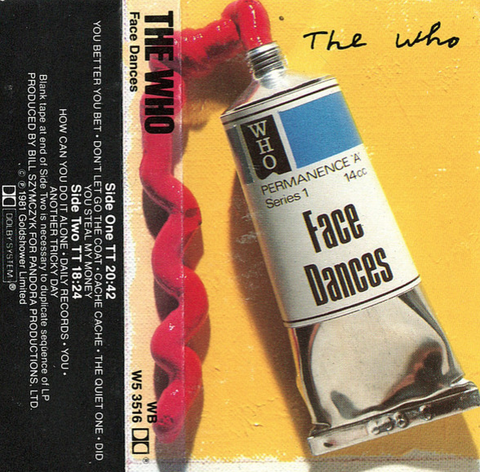 The Who – Face Dances - Used Cassette 1981 Warner Bros Tape - Rock