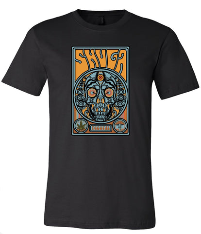 silveradocustomhomesinc 'Trippy Skull' Design Black T-Shirts
