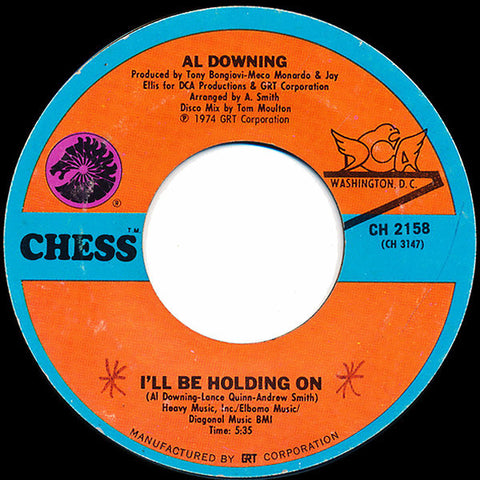 Al Downing ‎– I'll Be Holding On / Baby Let's Talk It Over - VG+ 45rpm 1974 USA - Disco