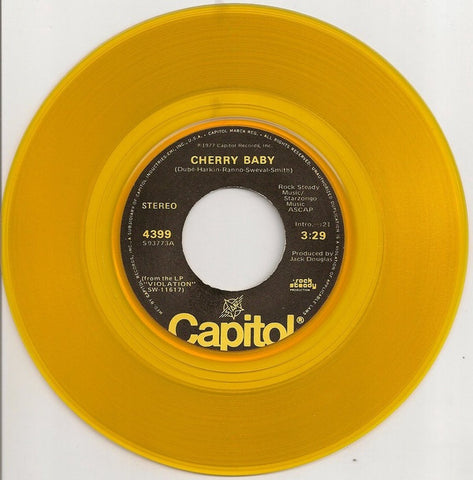 Starz - Cherry Baby / Rock Six Times - VG+ 7" Single 45RPM 1977 Capitol Yellow Vinyl USA - Heavy Metal