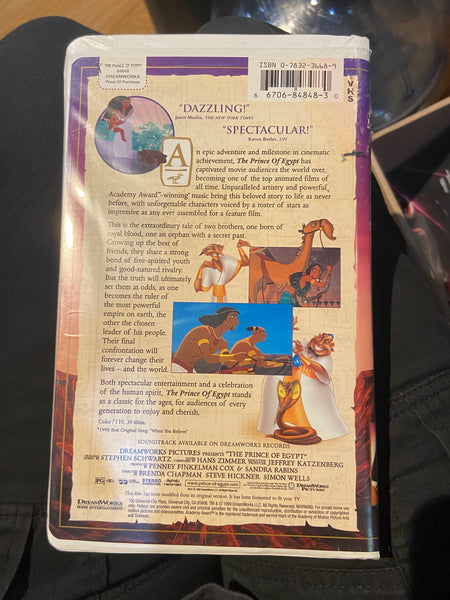 The Prince of Egypt (1998) - Used Clamshell VHS 1999 Dreamworks Tape