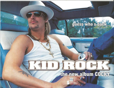 Kid Rock - Vintage Double Sided Promo Poster for Cocky (2001) - 8.5" x 11"