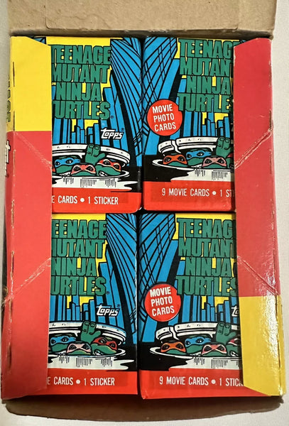 (1) One Pack - New 1990 Topps TMNT Teenage Mutant Ninja Turtles Movie Series 1 - 9 Cards & 1 Sticker