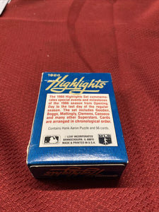 1986 MLB Donruss Highlights Baseball Card Complete Sealed Set - 56 Cards & Hank Aaron Puzzle