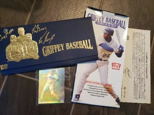 (1) One Pack - New Sealed 1992 Lime Rock Ken Griffey Jr MLB Family Hologram Cards & Authentic Numbered COA - 3 Cards