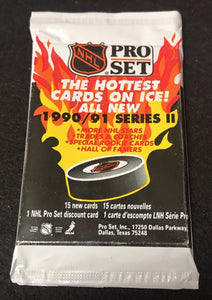 (1) One Pack - 1990-1991 Pro Set Series II Hockey NHL Trading Card - 15 Cards