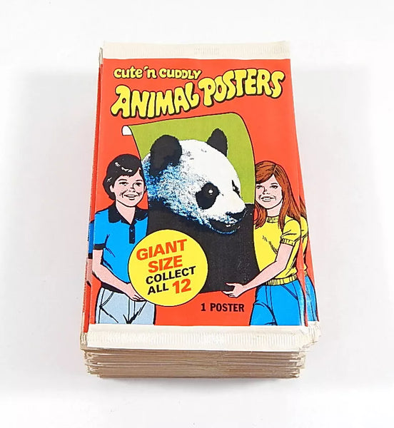 (1) One Pack - New Sealed 19812 TOPPS Cute 'n Cuddly Animal Posters - 1 Poster