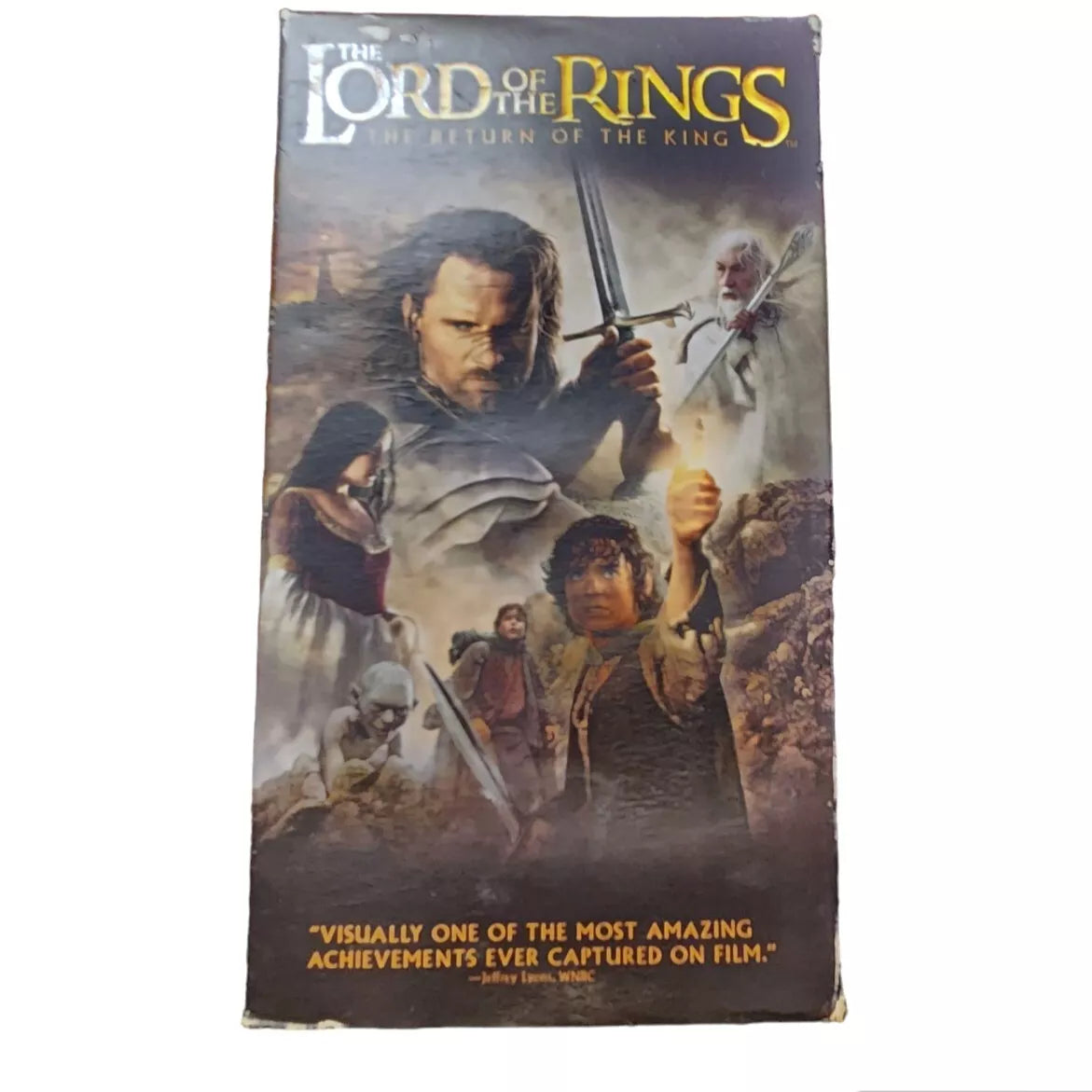 Lord of the Rings - The Return of the King VHS 2004 2 Tape Set VG+ Home Video Rental Tape Plastic Case