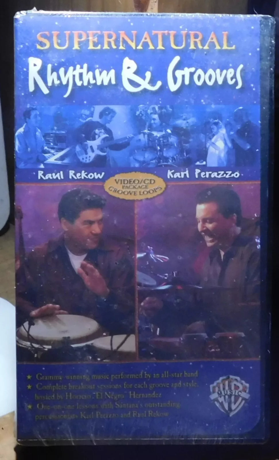 Karl Perazzo and Raul Rekow  - Supernatural Rhythm & Grooves - Mint- VHS Tape 2002 Warner USA