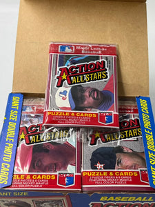 (1) One Pack - New Sealed 1983 DONRUSS Action All Stars MLB Baseball Trading BIG Card Pack - 6 Cards & 3 Puzzle Pieces