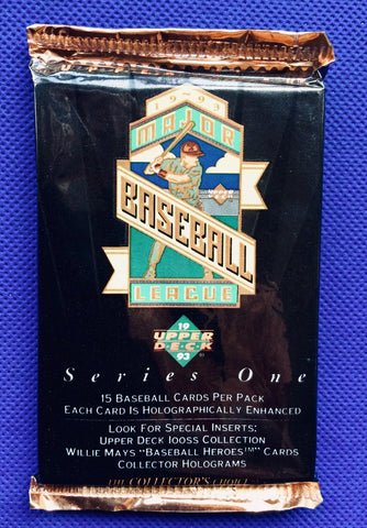 (1) One Pack - New Sealed 1993 Upper Deck MLB Baseball Trading Card Pack - 15 Cards