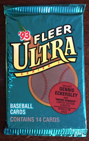 (1) One Pack - New Sealed 1993 FLEER ULTRA Series 1 MLB Baseball Trading Card Pack - 14 Cards