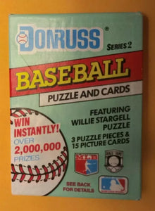 (1) One Pack - New Sealed 1991 DONRUSS Series 2 MLB Baseball Trading Card Pack - 15 Cards + 3 Puzzle Pieces