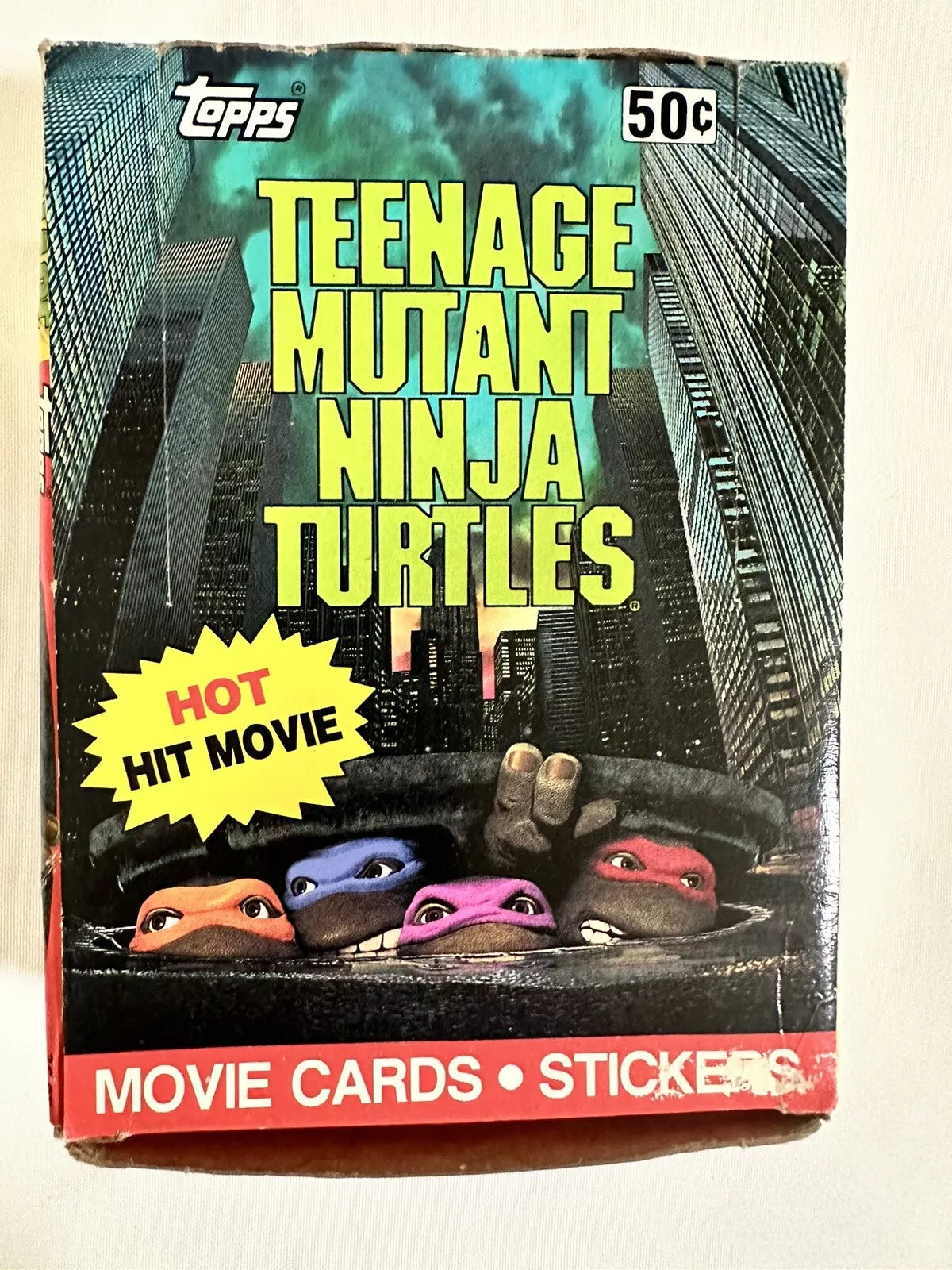 (1) One Pack - New 1990 Topps TMNT Teenage Mutant Ninja Turtles Movie Series 1 - 9 Cards & 1 Sticker