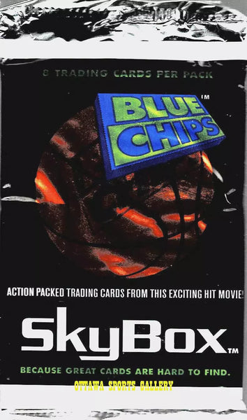 (1) One Pack - 1994 SKYBOX Blue Chips NBA Hit Movie Basketball Trading Card - 8 Cards