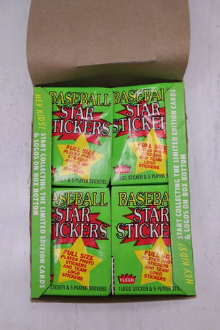 (1) One Pack - New Sealed 1986 FLEER MLB Baseball Trading Card Star Pack - 5 Player Stcikers & 1 Logo Sticker