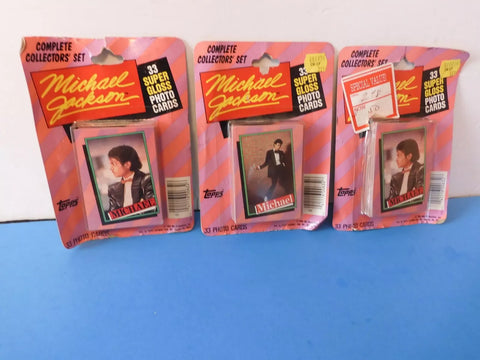 (1) One Pack - 1984 TOPPS MJJ Michael Jackson Trading Card Jumbo Pack - 33 Cards